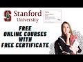 Stanford University Free Online Courses with Free Certificate Stanford University Free Online Courses with Free Certificate