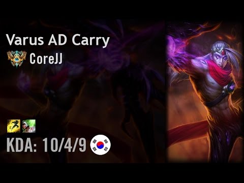 Varus AD Carry vs Kog'Maw - CoreJJ - KR Challenger Path 6.3