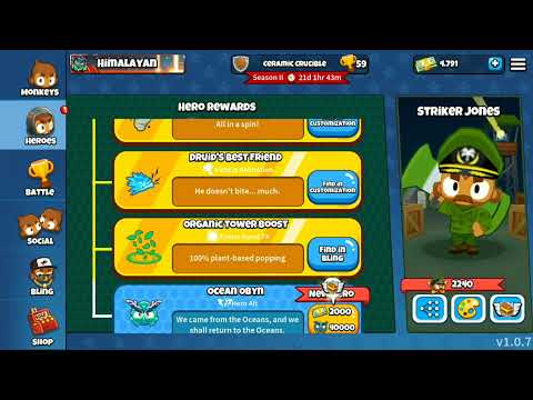 unlocking ocean obyn in bloons td battles 2