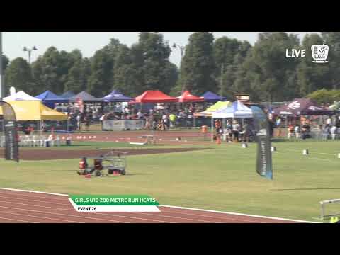 Girls U10 200m Heat 2 - 2019 State Track and Field Championships // LAVicTV