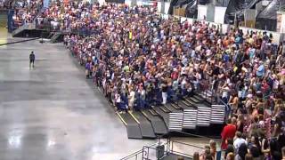 People singing &quot;The Edge Of Glory&quot;American Idol Auditions