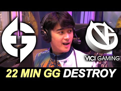 22min GG Totally Destroyed — EG vs  VG Game 1 TI10 Main Event