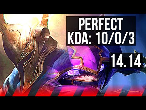 PANTHEON vs KENNEN (TOP) | 10/0/3, Quadra, Legendary, Rank 14 Panth | EUW Challenger | 14.14