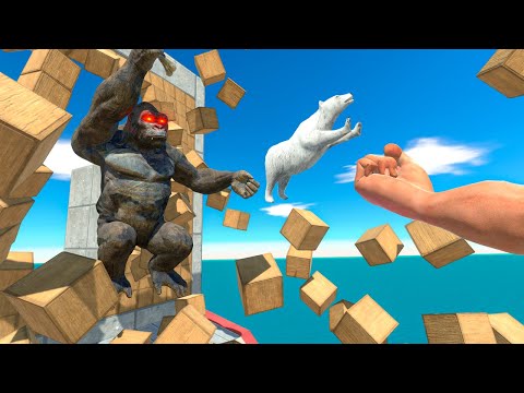 Epic Punch on Kong's Wall - Animal Revolt Battle Simulator