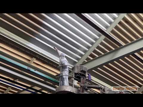 Sanierung von Decken und Wänden in der Industrie, Reinigung von Lichtkuppeln, Fachwerken und anderen