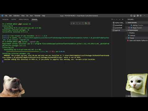 How To Install Tkinter Module Using Microsoft Vs Code In Terminal Python Tutorial 003