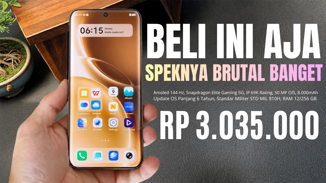 GAK ADA LAWAN‼️RAM 12/256 GB, 8000MAH - HP 3 JUTAAN TERBAIK DAN TERBARU AGUSTUS 2026
