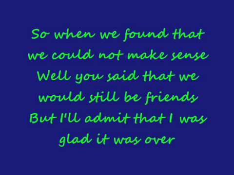 Gotye - Somebody i used to now ft. Kimbra Lyrics on Screen HD