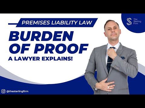 What is the Plaintiff's Burden of Proof in a Premises Liability Case? | Personal Injury Attorney Video