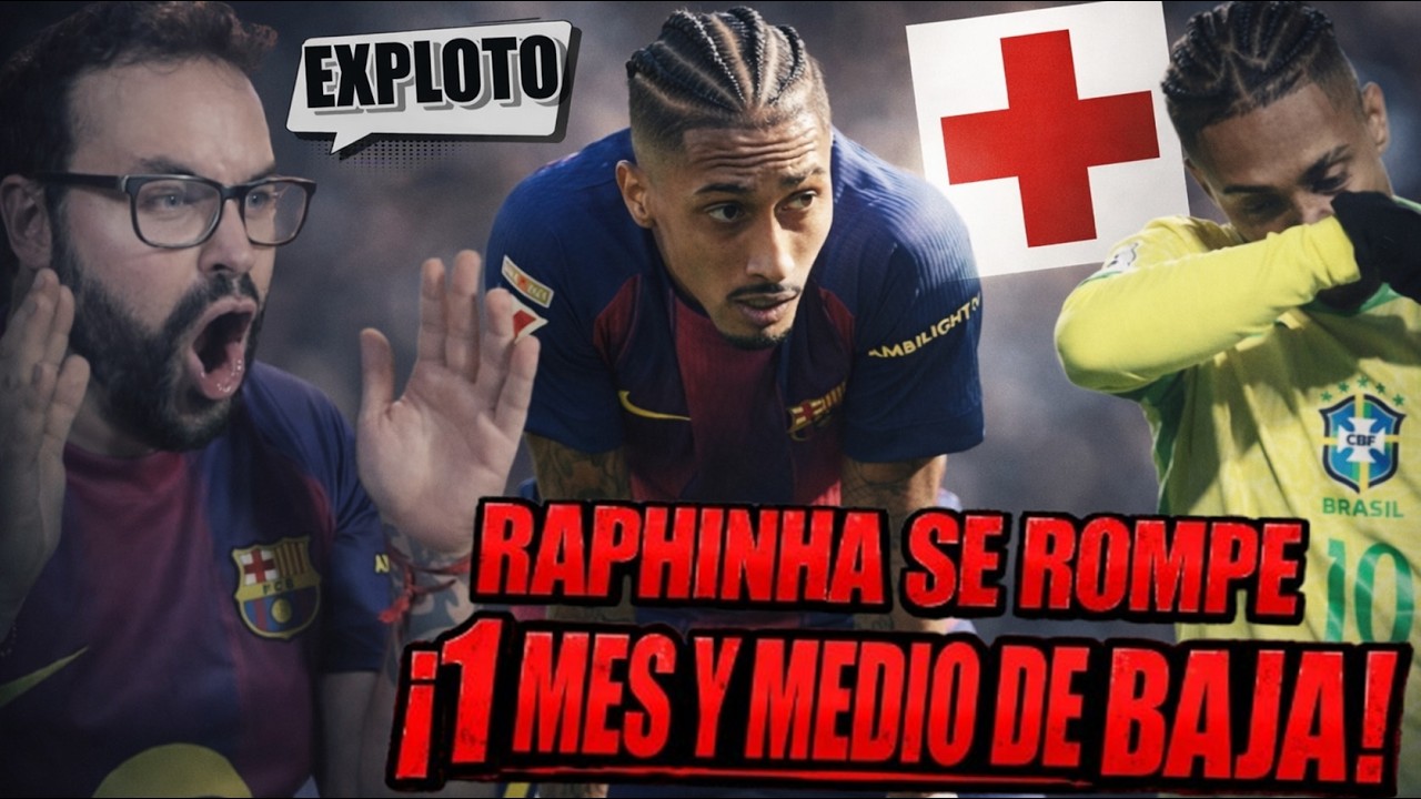 💥¡EXPLOTO! RAPHINHA se ROMPE ¡MES y MEDIO de BAJA! ADIÓS CHAMPIONS ¡YA BASTA!