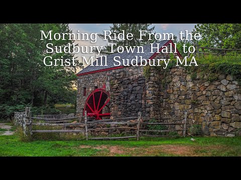 Watch the sun come up while riding around Sudbury, MA. Town  Hall to Grist Mill 4k 60fp