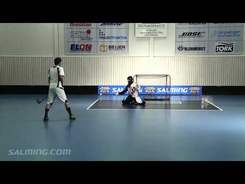 Salming Academy Goalie - Shots from the side - mobililty and positioning - step two