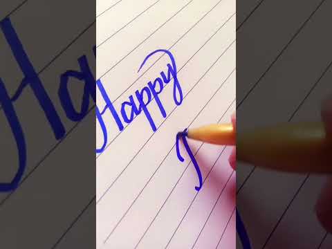 Happy birthday calligraphy #handwriting #calligraphyart#shortvideo #birthday