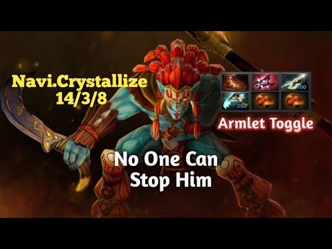 Huska - Navi.crystallize Armlet Toggle 1 vs 4!  No One Can Stop Him
