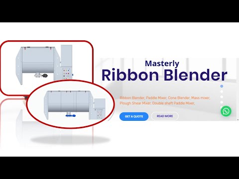Pharmaceutical ribbon blender 100 kg
