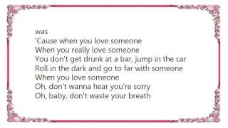 Jake Owen - When You Love Someone Lyrics
