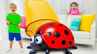 Bug Catching at Home Kids learn about insects and nature