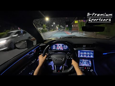 Audi RS7 C8 600HP/ POV Night Drive Pure Power & Brutal Sound & Acceleration On Dark German Tracks