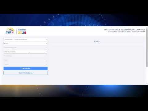 Resultados de las elecciones en los cantones del Azuay. CNE habilita visualización de actas