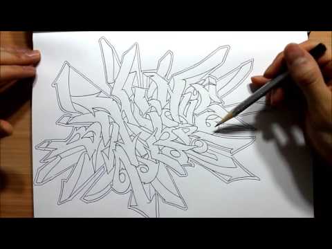 How to draw Graffiti   Wild Style   Graphics Graffiti and Illustration   drawing tutorial