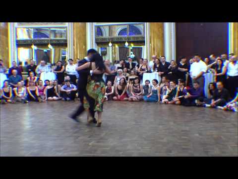  Sebastian Jimenez  and  Maria Ines Bogado  are  dancing  to  a  vals  at  Zagrep Tango Festival  in  2013