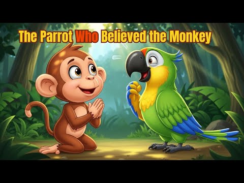 The Parrot Who Believed the Monkey | A Clever Jungle Story About Trust | Bedtime Story for Kids