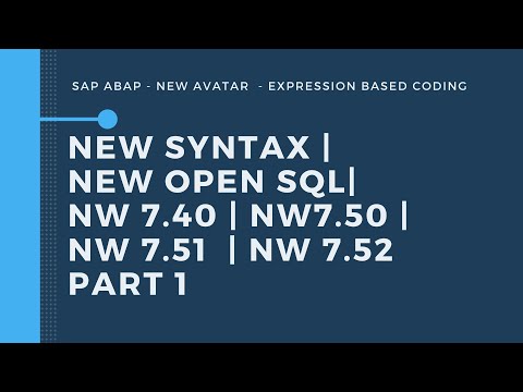 New Syntax - Part 1  | NEW OPEN SQL | Inline Declaration | Subquery | ITAB