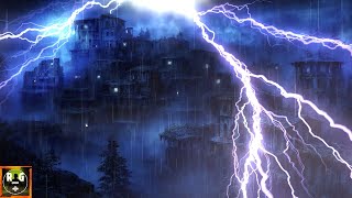 Thunderstorm with Rain, Roaring Thunder, Intense Lightning and Forest Animal Sounds for Sleeping