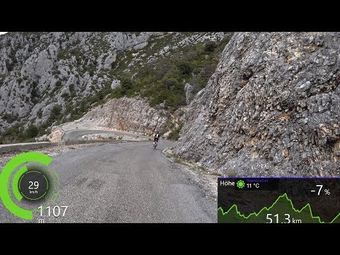 3 Hour Extra long Fat Burning Cycling Workout Verdon Canyon France 4K Garmin Video