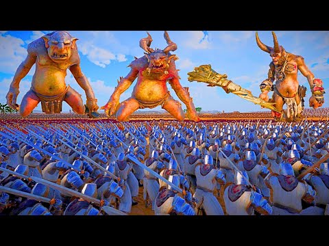 2 Million SHIELDWALL OF DWARFS ,ELVES & MEN vs GIANT TROLLS & BEASTS | UEBS 2