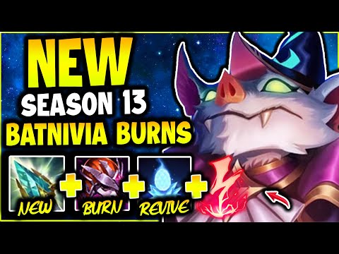 NEW BATNIVIA IS SO TANKY WITH ROD OF AGES...TURNS INTO A PUMPKIN AND BURNS! SEASON 13 ANIVIA MIDLANE