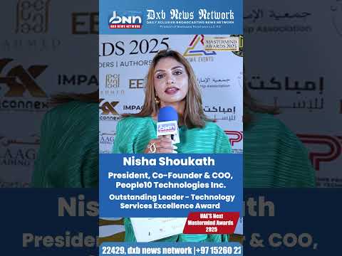 Nisha Shoukath Wins Tech Leadership Award | UAE Next MasterMind Awards 2025