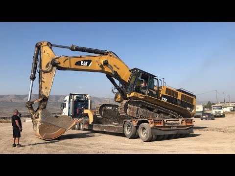 Transporting By Side The Caterpillar 385C Excavator - Fasoulas Heavy Transports