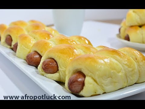 Sausage Bread Rolls | (Chinese hotdog Buns) Afropotluck Video
