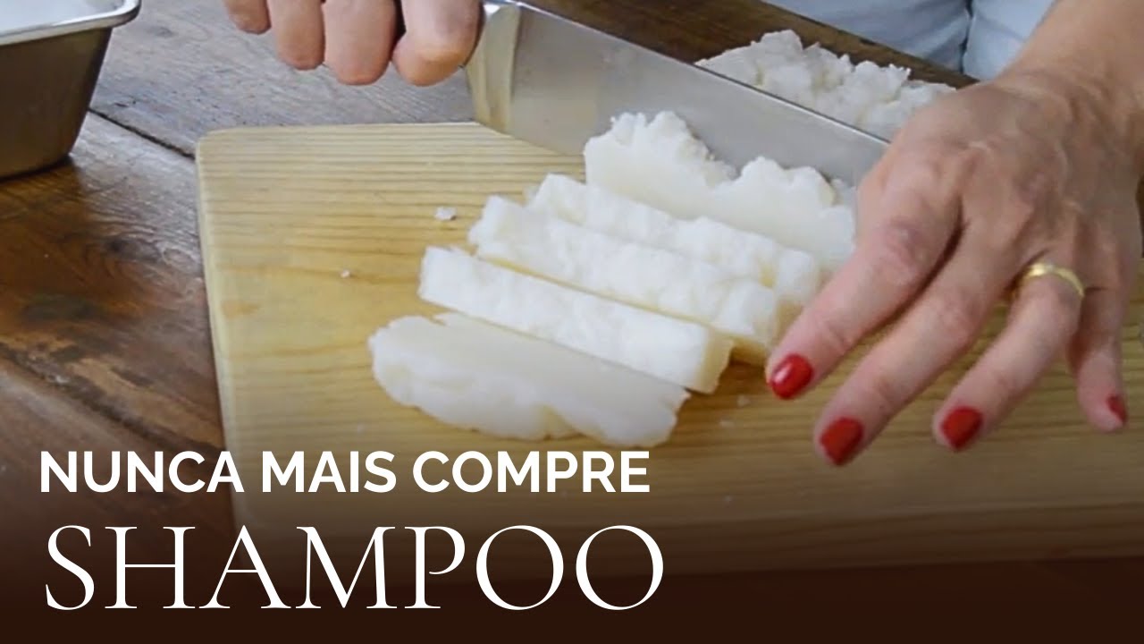 Shampoo em barra em banho-maria