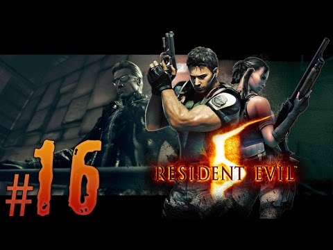 Resident Evil 5 - Part 16 - GIANT UROBOROS MONSTER! (Full Co-Op PC Playthrough )