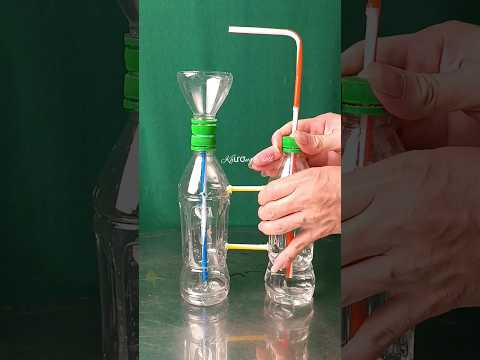 How to make a free water fountain with plastic bottles at home