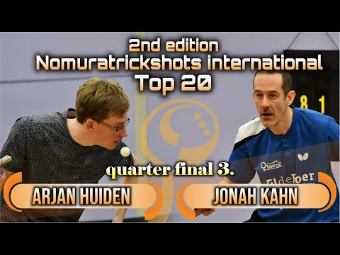 Quarter Final 3. Arjan Huiden vs Jonah Kahn  - Nomuratrickshots international #tabletennis