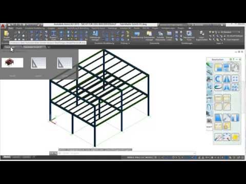 Erstellen einer Fabrikhalle mit Autodesk Advance Steel - Schritt 1/9