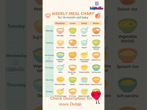 14 Month Baby Food Chart | Homemade Baby Food Ideas 🍲