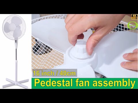How to assemble a 16" or 40cm Oscillating Pedestal Fan - Goldair GPF16 model - step by step
