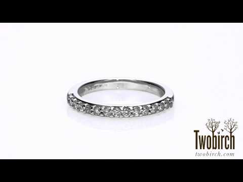 Common Shared Prong Long Profile Wedding RIng - TwoBirch TB-WR-0261-WG-F