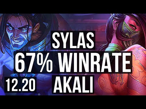 SYLAS vs AKALI (MID) | 67% winrate, Legendary, 15/5/10 | KR Challenger | 12.20