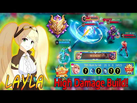 Layla Mythic High Damage Build - Layla Mythic gameplay mlbb