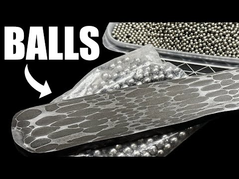 Forging Ball Bearing Canister Damascus | Knife Making | Blacksmithing