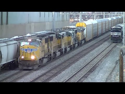 UP 4212 Leads A Manifest Along the IHB 3/16/15