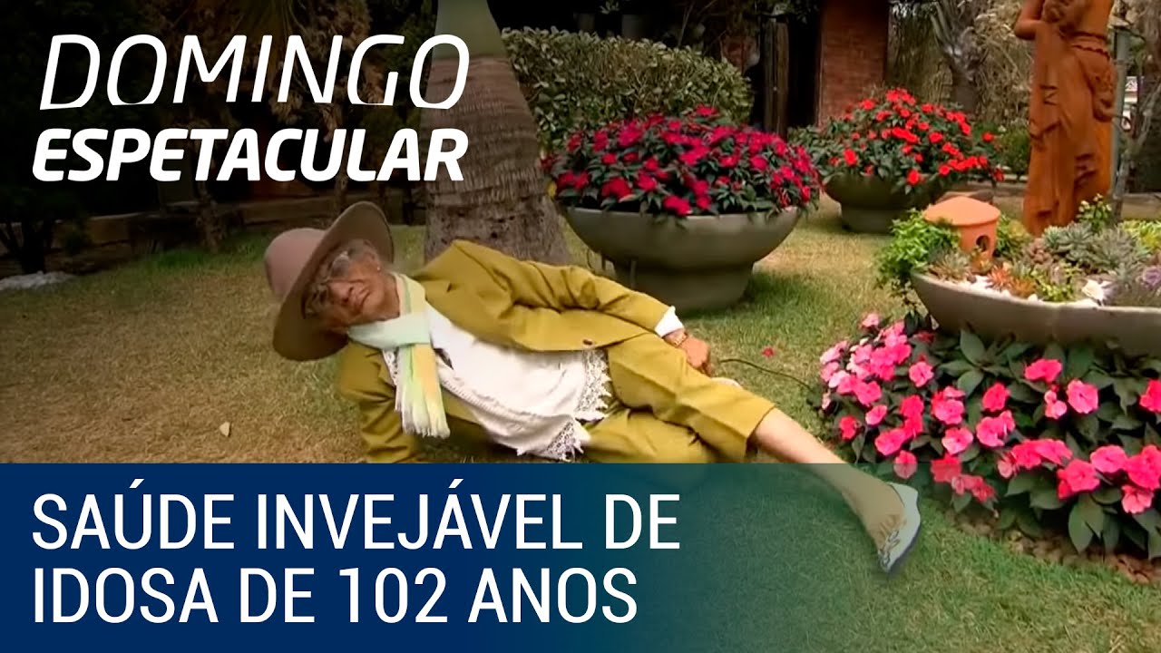 Domingo Espetacular mostra saúde invejável de idosa de 102 anos