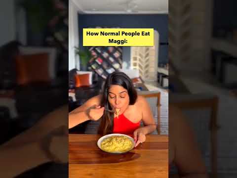 , title : 'Eating Maggi: Normal vs Psychopaths 😂 | Anisha Dixit Shorts'