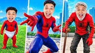 عشت 100 سنة بشخصية سبايدر مان في GTA 5! 😱 من ولد صغير إلى عجوز خارق 🕷️🔥