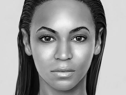 0 Kyle Lamberts finger painted iPad portrait of Beyonce